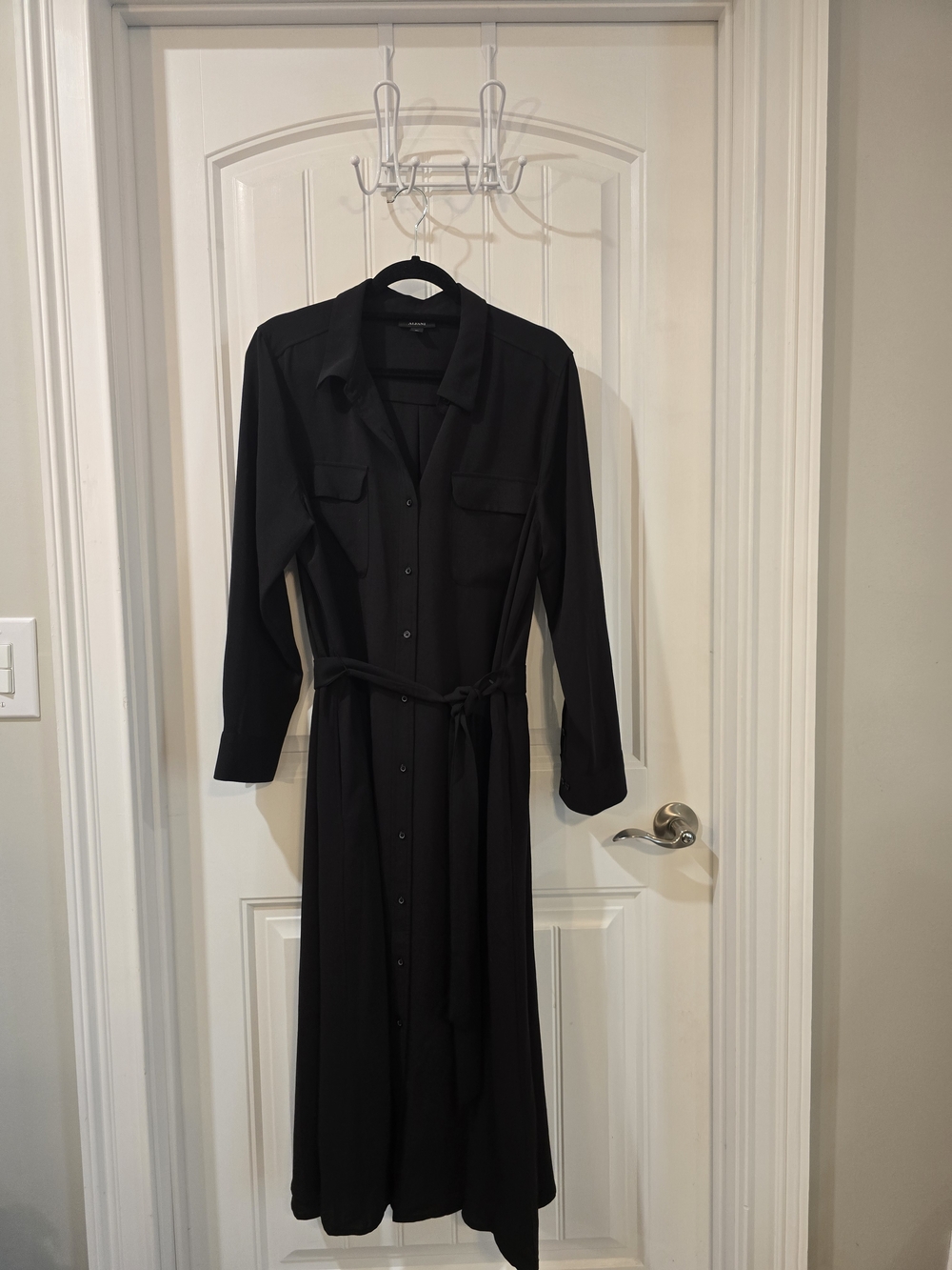 Alfani Black Shirt Dress with Tie Waist